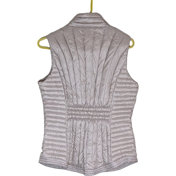 DKNY Sport Womens Champagne Silver Quilted Down Puffer Vest Size Large L - Picture 4 of 9